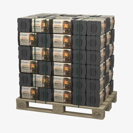 Brykiety Rekord z węgla brunatnego 10 kg w folii — paleta (90 × 10 kg)